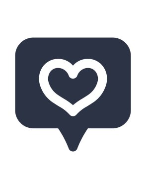 Kalp ikonu vektör illüstrasyonu