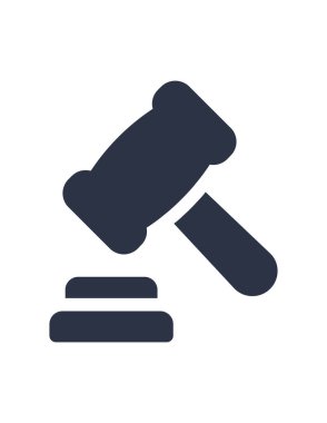 Yargıç Tokmak simgesinin vektör illüstrasyonu