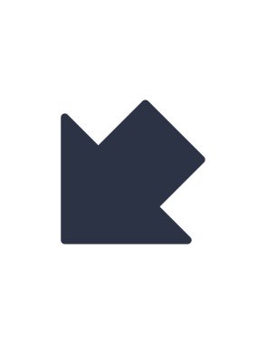 Sol, aşağı, ok, yol bulma ve yönün vektör çizimi