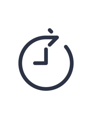 İş zamanı simgesinin vektör illüstrasyonu 