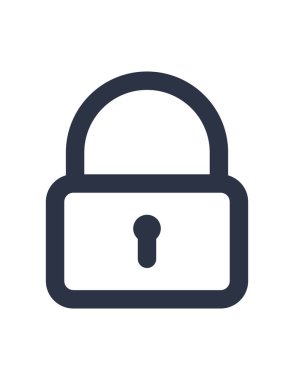 Asma kilit simgesinin vektör illüstrasyonu 