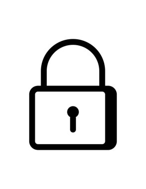 Asma kilit simgesinin vektör illüstrasyonu 