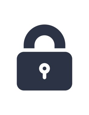 Asma kilit simgesinin vektör illüstrasyonu 