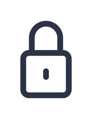 Asma kilit simgesinin vektör illüstrasyonu 