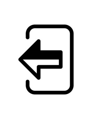 vector illustration of logout, export, exit icon