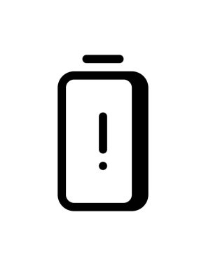 vector illustration of  low, battery icon