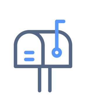 Posta kutusu, posta, posta, gelen kutusu basit vektör simgesi