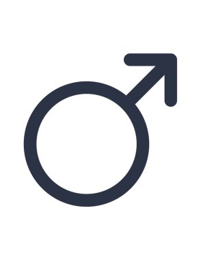 vector illustration of male, gender  icon
