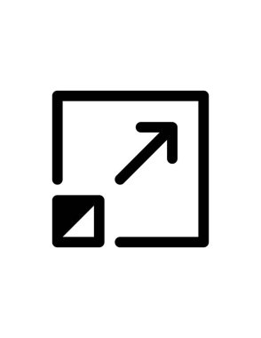 Vektör çizim en üst düzeye çıkarmak simgesi