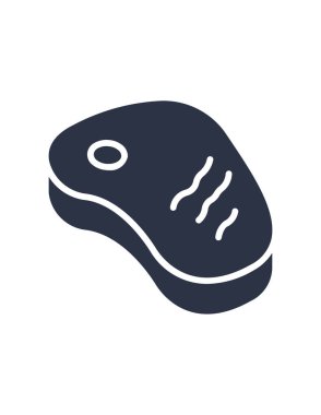 Biftek simge vektör çizim