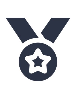 Madalya simgesi, vektör illüstrasyonu