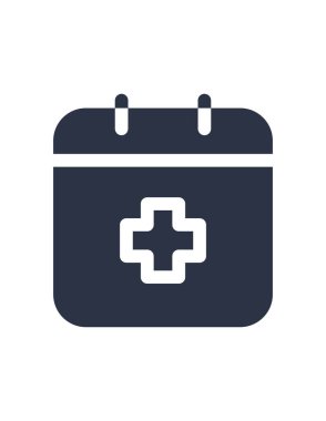 Takvim simgesinin vektör çizimi, tıbbi, randevu, takvim, doktor, zamanlama