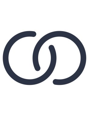 ring vector icon. style is bicolor flat symbol, blue and gray colors, rounded angles, white background