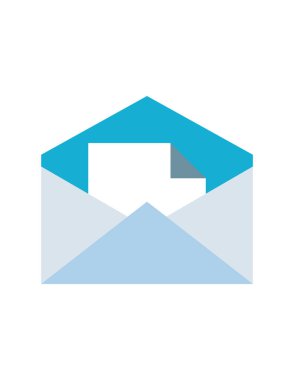 Sohbet mesajı bildiriminin basit vektör simgesi, e- posta düğmesi