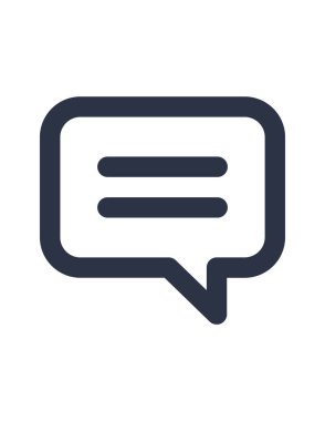 Sohbet mesajı bildiriminin basit vektör simgesi, e- posta düğmesi