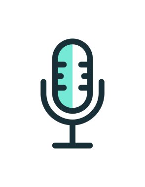 mikrofon simgesi vektör illüstrasyonu