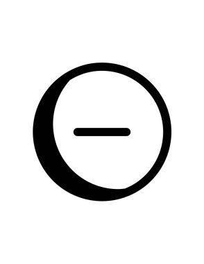 Web düğmesinin basit vektör simgesi, eksi, sil, kapat, en aza indir