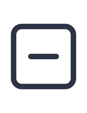 Web düğmesinin basit vektör simgesi, eksi, sil, sil