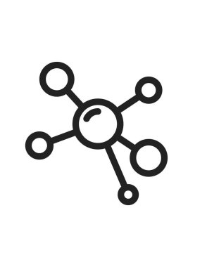 Molekül simgesi, vektör çizimi