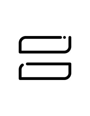 Modern b 'nin vektör illüstrasyonu güç simgesinden yoksun