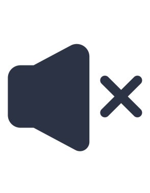 Sessiz çizgi simgesinin vektör illüstrasyonu