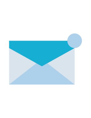 Sohbet mesajı bildiriminin basit vektör simgesi, e- posta düğmesi