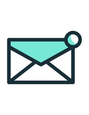 Sohbet mesajı bildiriminin basit vektör simgesi, e- posta düğmesi