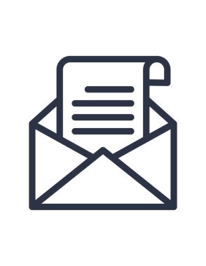 Haber bülteninin basit vektör simgesi, fatura, fatura, abone