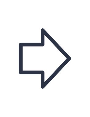 Sonraki vektör illüstrasyonu, ok, sağ