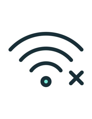 Kablosuz ağ ikonu, vektör illüstrasyonu. düz tasarım biçimi