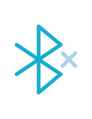 Bluetooth 'un basit vektör simgesi, mobil sinyal 