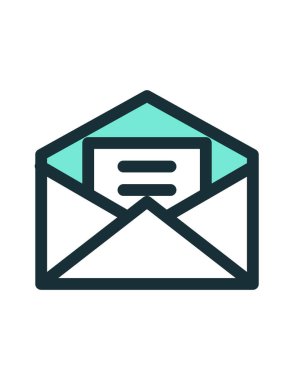 Sohbet mesajı bildiriminin basit vektör simgesi, e- posta düğmesi