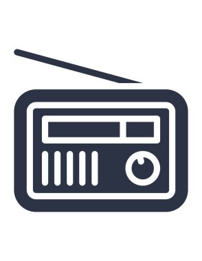 radyo simgesi vektör illüstrasyonu