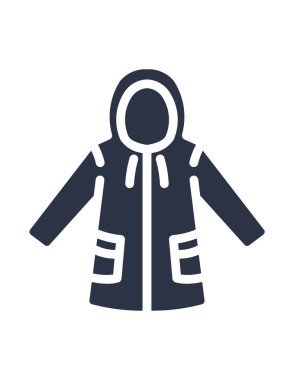 Yağmurluk simgesinin vektör illüstrasyonu
