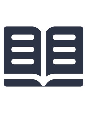 kitap vektör simgesi. Eğitim işareti. okuma sembolü
