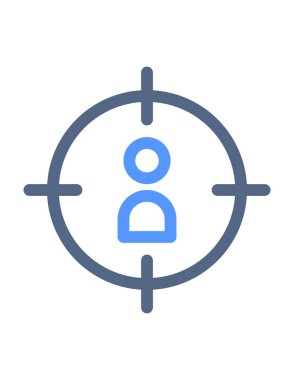 İnsan kaynakları yönetim çizgisi vektör simgesi.