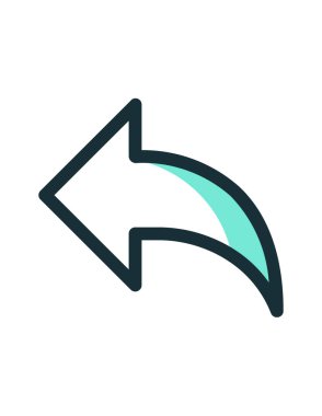 Cevabın vektör çizimi, ok, paylaşım, gönder