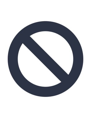 kısıtlama simgesi, vektör illüstrasyonu