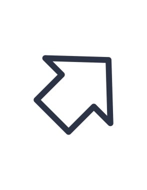 Sağ, ok, yukarı vektör illüstrasyonu