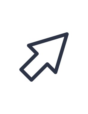 Sağ, ok, yukarı vektör illüstrasyonu