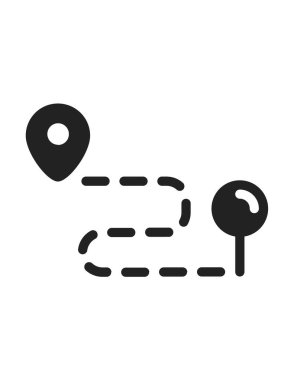 Güzergah simgesinin vektör illüstrasyonu