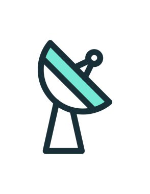 Uydu simgesinin vektör illüstrasyonu