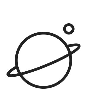 Boşluğun basit düz çizgi simgesi