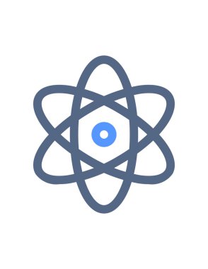 atom simgesi vektör illüstrasyonu