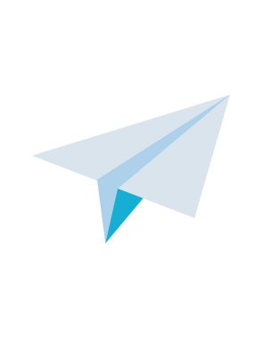 Kağıt uçak ikonu. vektör illüstrasyonu