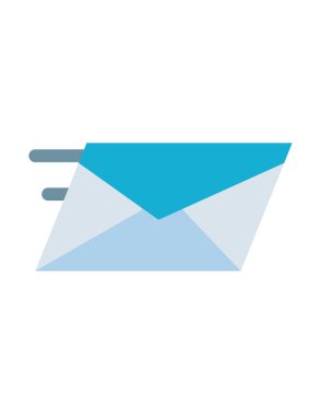 Sohbet mesajı bildiriminin basit vektör simgesi, e- posta düğmesi