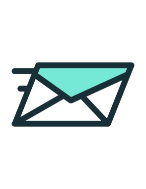 Sohbet mesajı bildiriminin basit vektör simgesi, e- posta düğmesi