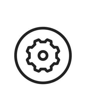 dişli simgesi vektör illüstrasyonu