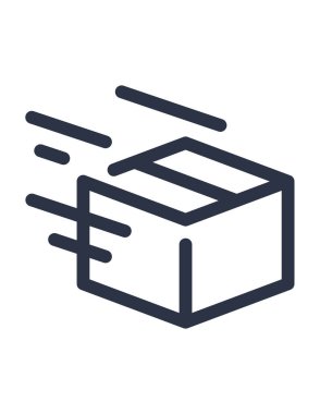 Kutunun vektör illüstrasyonu, izleme 