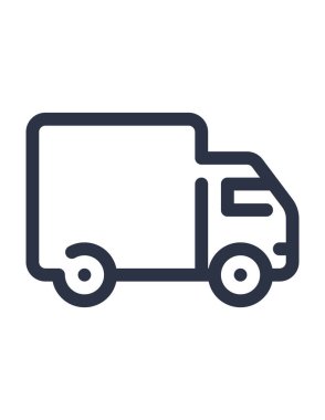 dağıtım kamyonu vektör simgesi